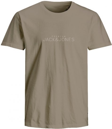 Jack & Jones Lavance Crew Neck T-Shirt Brown - Koszulki - T-shirty meskie Duże Rozmiary - 2XL-14XL