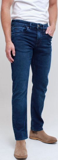 Kam Jeans Jacob Knitted Denim Reg Fit Jeans Mid Wash Blue - Dżinsy & spodnie - Dżinsy i Spodnie - W40-W70