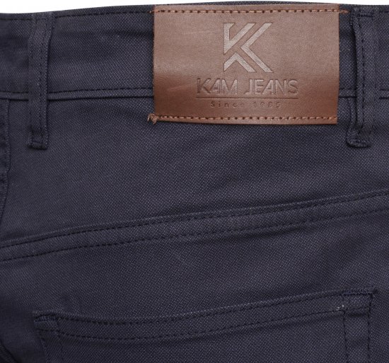 Kam Jeans 265 5 Pocket Weave Stretch Pants Navy - Dżinsy & spodnie - Dżinsy i Spodnie - W40-W70