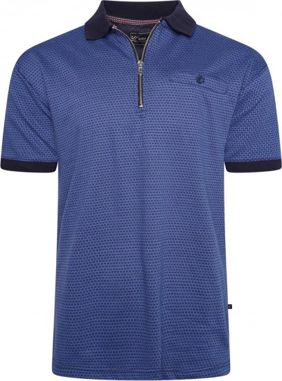 Kam Jeans 5520 Dobby Weaved Polo Victoria Blue - Koszulki polo - Koszulki Polo 2XL-8XL