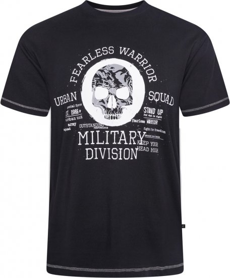 Kam Jeans 5769 Fearless Warrior T-Shirt Black - Koszulki - T-shirty meskie Duże Rozmiary - 2XL-14XL