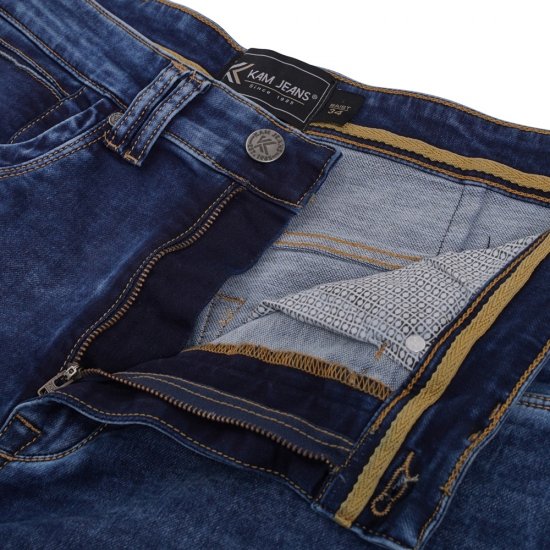 Kam Jeans Pepe Knitted Denim Shorts Random Mid Wash Blue - Szorty - Szorty W40-W60