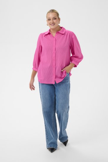 Kaffe Curve Gabby Koszula ze skróconymi rękawami Różowy - Koszule - 