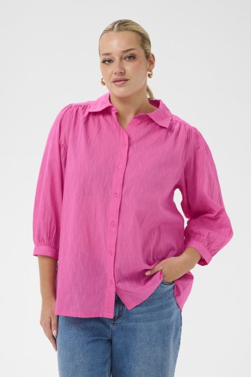 Kaffe Curve Gabby Koszula ze skróconymi rękawami Różowy - Koszule - 