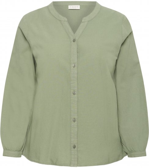 Kaffe Curve Nana Koszula z długim rękawem Zielony - Bluzki & koszule - 