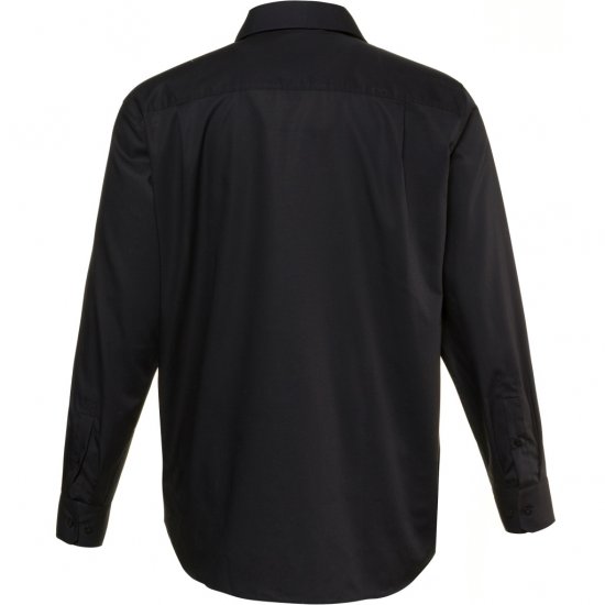 JP1880 Shirt Business Modern Fit Long Sleeve Non-Iron Black TALL - ODZIEŻ MĘSKA MT-6XLT - WYSOKIE-rozmiary