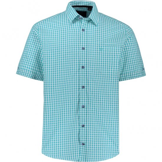 JP1880 Shirt Traditional Short Sleeve Turquoise - Koszule - Koszule 2XL-10XL