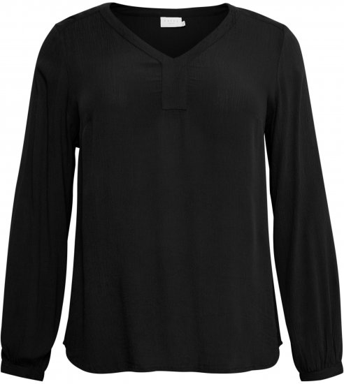 Kaffe Curve Ami Długi rękaw Bluzka Głęboka czerń - T-shirty - 