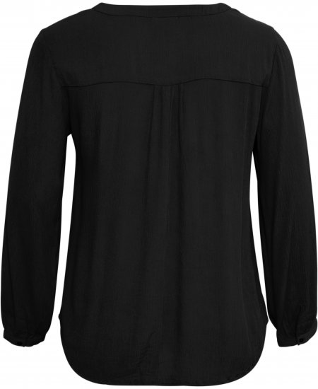 Kaffe Curve Ami Długi rękaw Bluzka Głęboka czerń - T-shirty - 