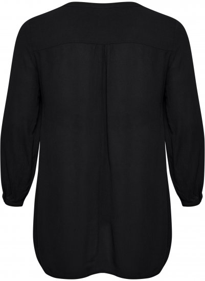 Kaffe Curve Ami Długi rękaw Tunika Głęboka czerń - T-shirty - 