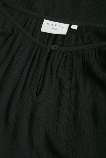 Kaffe Curve Ami Rękaw 3/4 Tunika Głęboka czerń - T-shirty - 