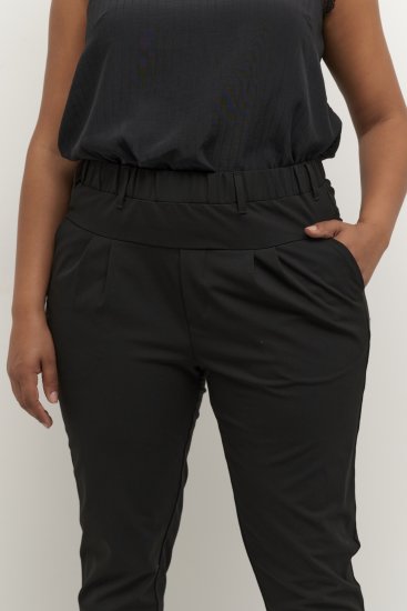 Kaffe Curve Jia Spodnie Głęboka czerń - Jeansy & Spodnie w Dużych Rozmiarach – Plus Size - 