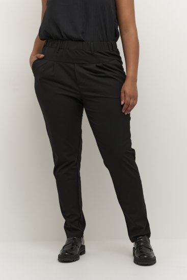 Kaffe Curve Jia Spodnie Głęboka czerń - Jeansy & Spodnie w Dużych Rozmiarach – Plus Size - 