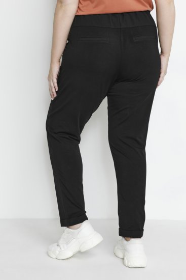 Kaffe Curve Jia Spodnie z paskiem Głęboka czerń - Jeansy & Spodnie w Dużych Rozmiarach – Plus Size - 