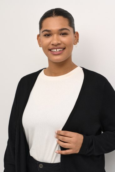 Kaffe Curve Farsia Kardigan Głęboka czerń - Bluzy & bluzy z kapturem - 