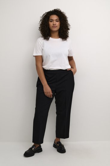 Kaffe Curve Sakira Spodnie cropped Głęboka czerń - Jeansy & Spodnie w Dużych Rozmiarach – Plus Size - 