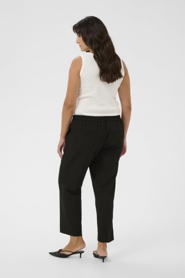 Kaffe Curve Sakira Spodnie cropped Głęboka czerń - Jeansy & Spodnie w Dużych Rozmiarach – Plus Size - 