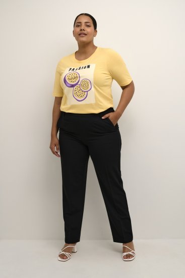 Kaffe Curve Sakira Długie spodnie Głęboka czerń - Jeansy & Spodnie w Dużych Rozmiarach – Plus Size - 
