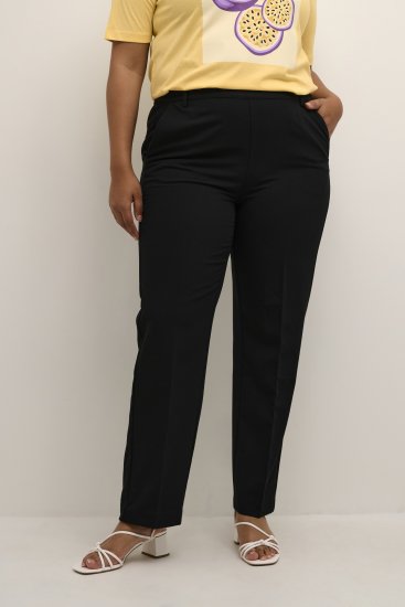 Kaffe Curve Sakira Długie spodnie Głęboka czerń - Jeansy & Spodnie w Dużych Rozmiarach – Plus Size - 