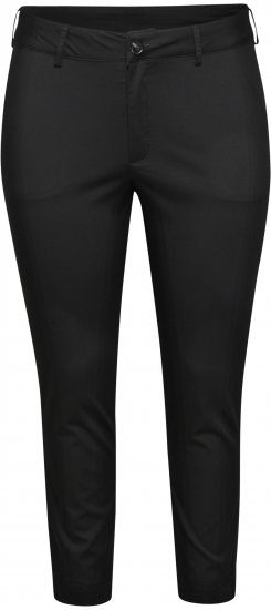 Kaffe Curve Leana Spodnie Chino 7/8 Głęboka Czerń - Jeansy & Spodnie w Dużych Rozmiarach – Plus Size - 
