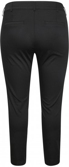 Kaffe Curve Leana Spodnie Chino 7/8 Głęboka Czerń - Jeansy & Spodnie w Dużych Rozmiarach – Plus Size - 