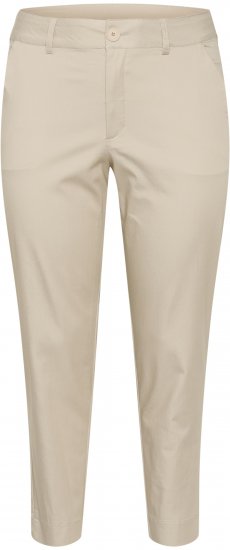 Kaffe Curve Leana Spodnie Chino 7/8 Piórkowy Szary - Jeansy & Spodnie w Dużych Rozmiarach – Plus Size - 