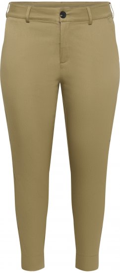 Kaffe Curve Leana Spodnie Chino 7/8 Skamieniały Dąb - Jeansy & Spodnie w Dużych Rozmiarach – Plus Size - 