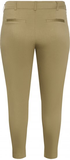 Kaffe Curve Leana Spodnie Chino 7/8 Skamieniały Dąb - Jeansy & Spodnie w Dużych Rozmiarach – Plus Size - 