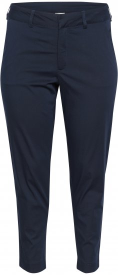 Kaffe Curve Leana Spodnie Chino 7/8 Północny Granat - Jeansy & Spodnie w Dużych Rozmiarach – Plus Size - 