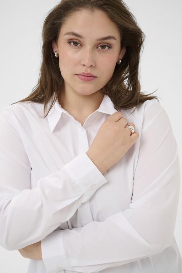 Kaffe Curve Laina Shirt Optical White - Koszule - 