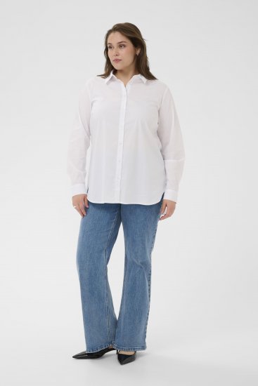 Kaffe Curve Laina Shirt Optical White - Koszule - 