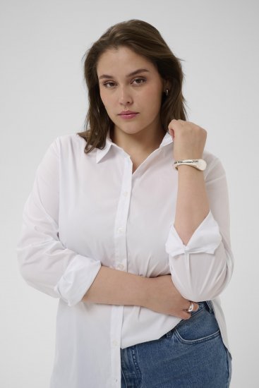 Kaffe Curve Laina Shirt Optical White - Koszule - 