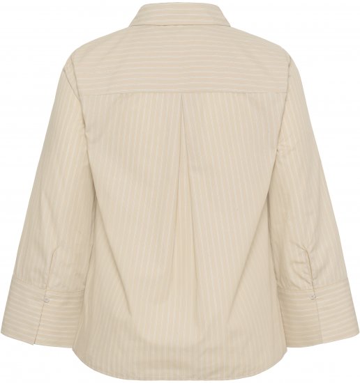 Kaffe Curve Josa Shirt Feather Grey Stripe - Koszule - 