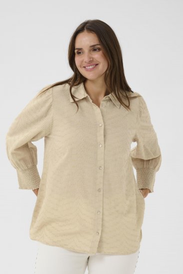 Kaffe Curve Penelopia Shirt Feather Grey - Koszule - 