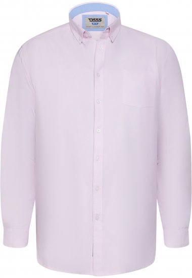 D555 Richard Koszula Oxford Z Długim Rękawem TALL Różowa - TALL koszule - 