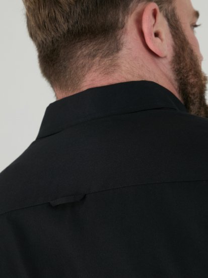 D555 Richard Koszula Oxford Z Długim Rękawem TALL Czarna - TALL koszule - 