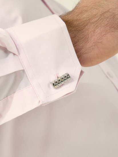 D555 Oliver Plamoodporna Niewymagająca Prasowania Elastyczna Koszula Z Długim Rękawem Różowa - Koszule - Koszule 2XL-10XL