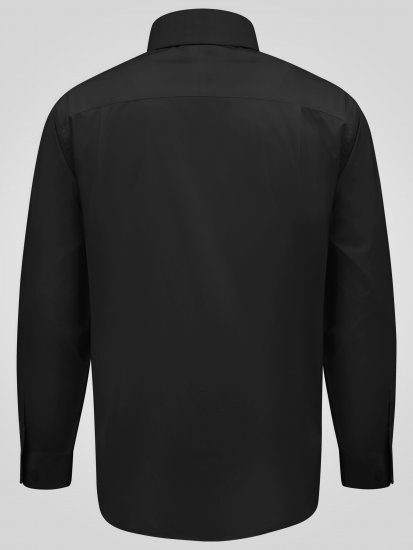 D555 Oliver Plamoodporna Niewymagająca Prasowania Elastyczna Koszula Z Długim Rękawem Czarna - Koszule - Koszule 2XL-10XL