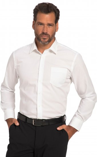 JP1880 Shirt Business Modern Fit White TALL - ODZIEŻ MĘSKA MT-6XLT - WYSOKIE-rozmiary