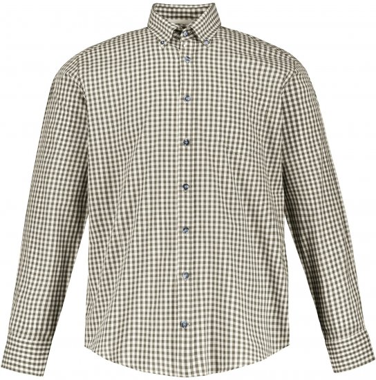 JP1880 Shirt Checked Traditional Long Sleeve Olive Green - Ubrania wizytowe - Ubrania świąteczne i wizytowe – Świętuj stylowo i wygodnie