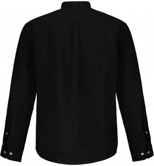 JP1880 Shirt Linen Blend Long Sleeve Black TALL - ODZIEŻ MĘSKA MT-6XLT - WYSOKIE-rozmiary