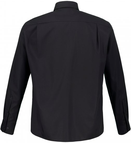 JP1880 Shirt Business Kent Collar Long Sleeve Black TALL - ODZIEŻ MĘSKA MT-6XLT - WYSOKIE-rozmiary