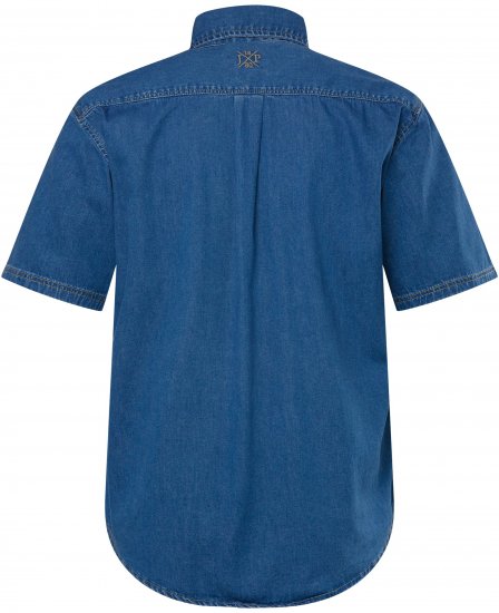 JP1880 Shirt Denim Short Sleeve Blue TALL - ODZIEŻ MĘSKA MT-6XLT - WYSOKIE-rozmiary