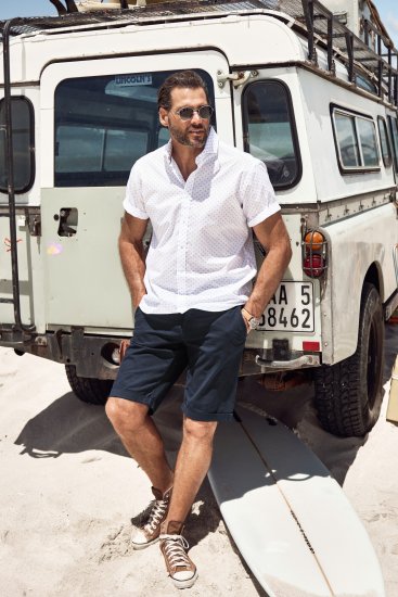JP1880 Business Modern Fit Short Sleeve Shirt TALL Off-White - TALL koszule - 