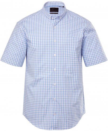JP1880 Shirt Traditional Short Sleeve Checked Light Blue - Koszule - Koszule 2XL-10XL
