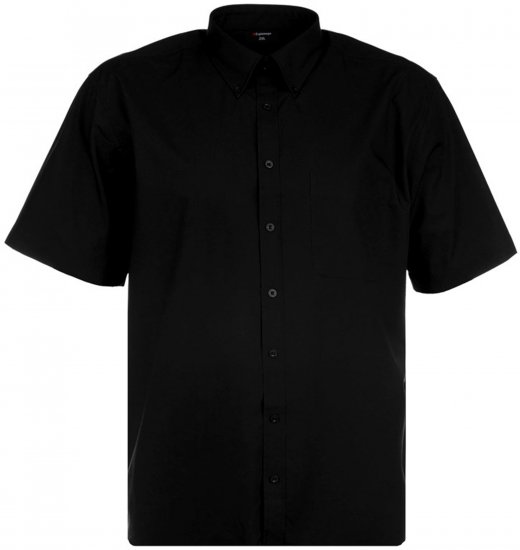 Espionage SH149 Plain Short Sleeve Shirt Black - Koszule - Koszule 2XL-10XL