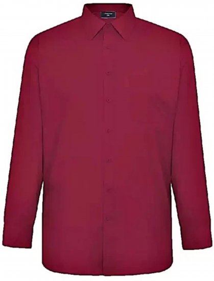 Espionage SH151 Long Sleeve Plain Collar Shirt Wine - Koszule z długim rękawem - 