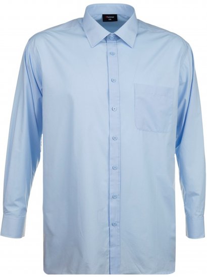 Espionage SH151 Long Sleeve Plain Collar Shirt Blue - Koszule - Koszule 2XL-10XL
