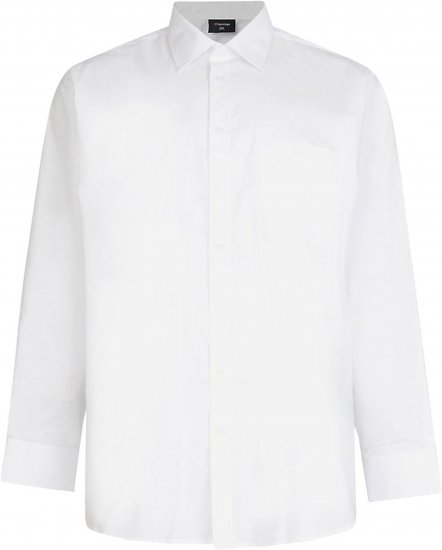 Espionage SH151 Long Sleeve Plain Collar Shirt White - Koszule z długim rękawem - 