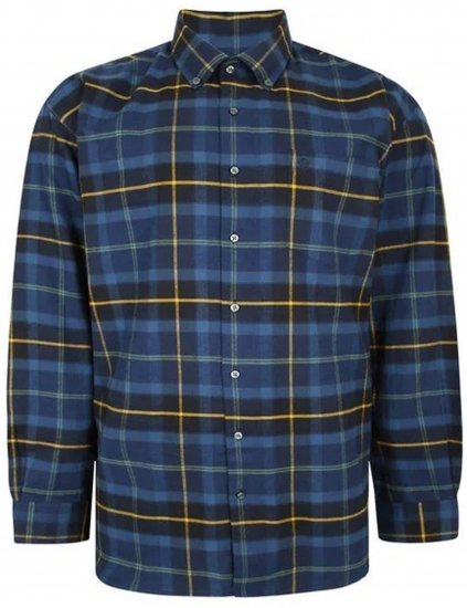 Espionage SH359 Window Payne Checked Shirt Navy/Gold - Koszule z długim rękawem - 